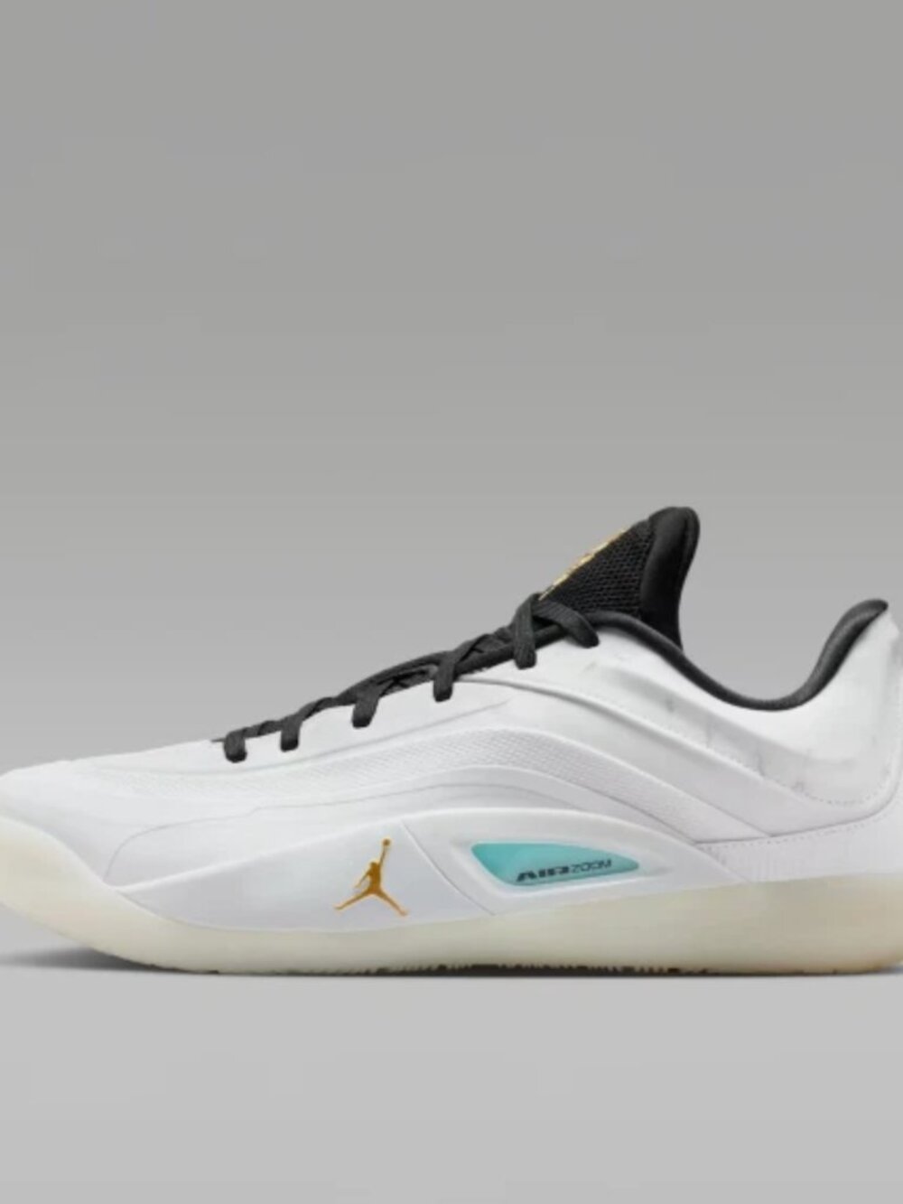 Nike Zion 4 Basketball Shoes (White/Black/Hyper Jade/Metallic Gold) - Size 7.5 M